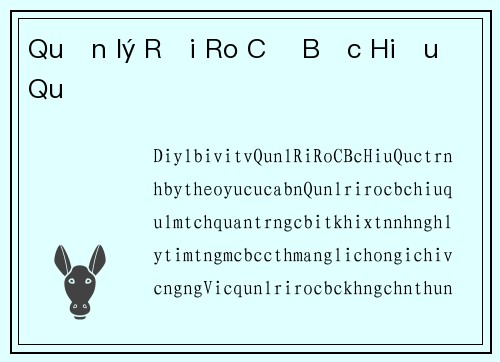 Quản lý Rủi Ro Cờ Bạc Hiệu Quả